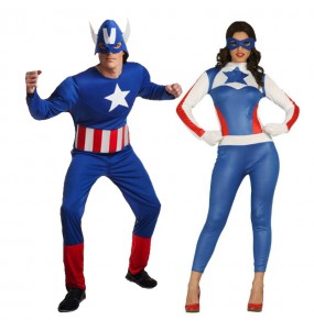Mit dem perfekten Captain Americar-Duo kannst du auf deiner nächsten Faschingsparty für Furore sorgen.