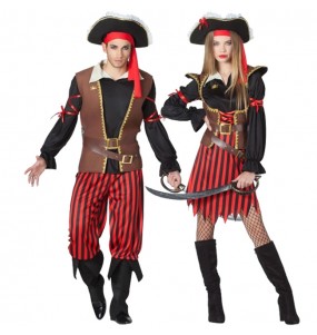 Mit dem perfekten Piratenkapitäne-Duo kannst du auf deiner nächsten Faschingsparty für Furore sorgen.