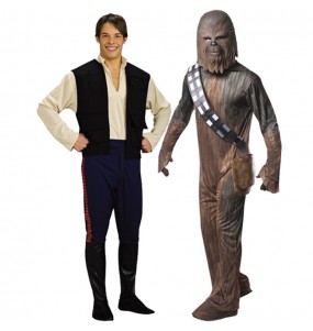 Mit dem perfekten Chewbacca und Han Solo-Duo kannst du auf deiner nächsten Faschingsparty für Furore sorgen.