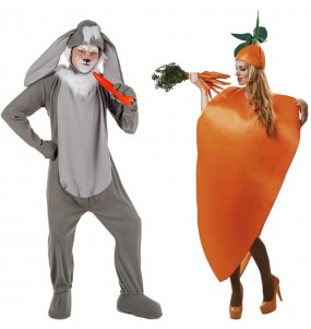 Hase mit großen Ohren und Karotte Kostüme für Paare