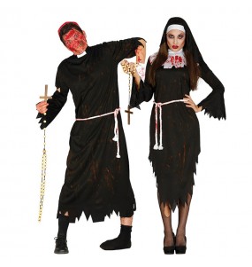 Mit dem perfekten Priester und Nonne Blutende Zombies-Duo kannst du auf deiner nächsten Faschingsparty für Furore sorgen.