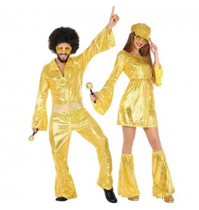 Mit dem perfekten Diskotheken Gold-Duo kannst du auf deiner nächsten Faschingsparty für Furore sorgen.