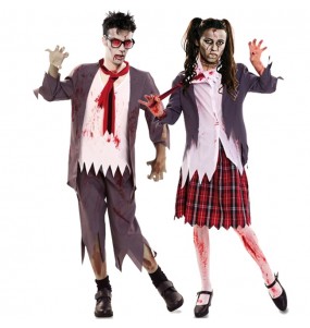Mit dem perfekten Schuljungen blutige Zombies-Duo kannst du auf deiner nächsten Faschingsparty für Furore sorgen.