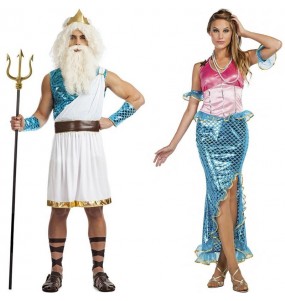 Mit dem perfekten König Triton und Meerjungfrau Ariel-Duo kannst du auf deiner nächsten Faschingsparty für Furore sorgen.