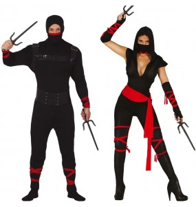 Ninja-Krieger Paarkostüm für Erwachsene
