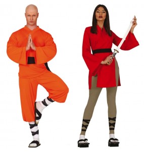 Mit dem perfekten Shaolin-Krieger-Duo kannst du auf deiner nächsten Faschingsparty für Furore sorgen.