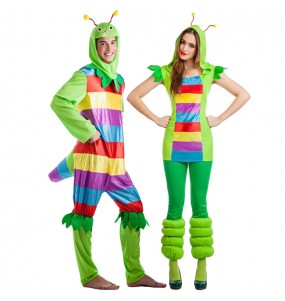 Mit dem perfekten Mehrfarbige Würmer-Duo kannst du auf deiner nächsten Faschingsparty für Furore sorgen.