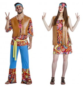Mit dem perfekten Fröhliche Hippies-Duo kannst du auf deiner nächsten Faschingsparty für Furore sorgen.