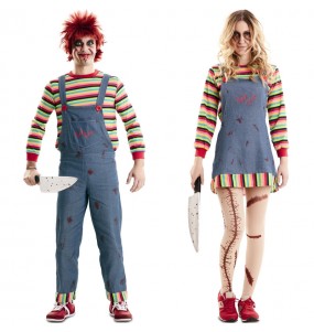 Mit dem perfekten Chucky Mördepuppen-Duo kannst du auf deiner nächsten Faschingsparty für Furore sorgen.