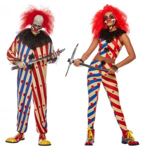 Mit dem perfekten Gruselige Clowns-Duo kannst du auf deiner nächsten Faschingsparty für Furore sorgen.