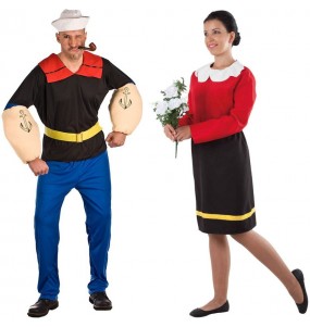Popeye der Seemann und Olivia Paarkostüm für Erwachsene