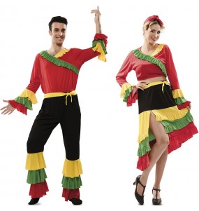 Mit dem perfekten Tropische Rumba-Tänzer-Duo kannst du auf deiner nächsten Faschingsparty für Furore sorgen.