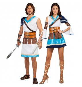 Mit dem perfekten Griechische Krieger-Duo kannst du auf deiner nächsten Faschingsparty für Furore sorgen.