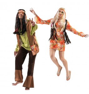 Mit dem perfekten Hippies 80er-Duo kannst du auf deiner nächsten Faschingsparty für Furore sorgen.