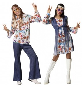 Mit dem perfekten Friedens-Hippies-Duo kannst du auf deiner nächsten Faschingsparty für Furore sorgen.
