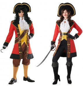 Kapitän Hook Piraten Kostüme für Paare