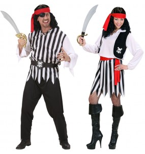 Klassische Piraten Kostüme für Paare
