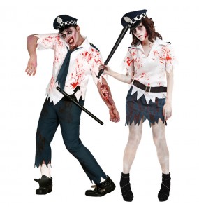 Mit dem perfekten Zombie-Cops-Duo kannst du auf deiner nächsten Faschingsparty für Furore sorgen.