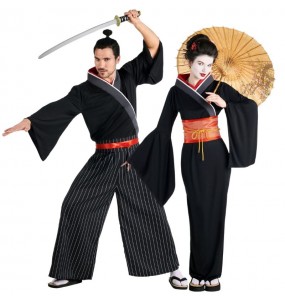 Samurai und Geisha aus dem alten Japan Kostüme für Paare