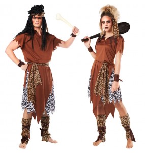 Steinzeit-Troglodyten Kostüme für Paare