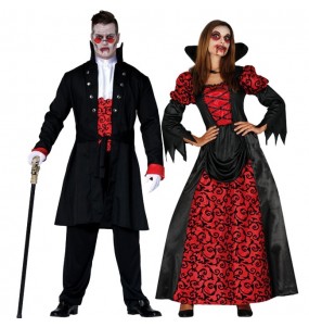 Mit dem perfekten Dunkle Vampire-Duo kannst du auf deiner nächsten Faschingsparty für Furore sorgen.