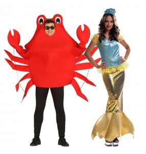 Mit dem perfekten Sebastian die Krabbe und die kleine Meerjungfrau Arielle-Duo kannst du auf deiner nächsten Faschingsparty für Furore sorgen.