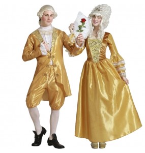 Goldene Höflinge Kostüme für Paare