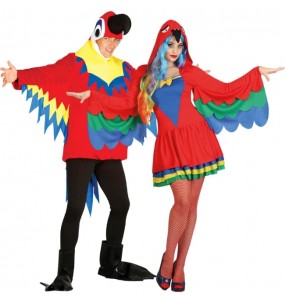Mit dem perfekten Tropische Papageien-Duo kannst du auf deiner nächsten Faschingsparty für Furore sorgen.