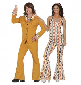 70er Jahre Disco Tänzer Kostüme für Paare