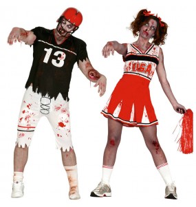 Mit dem perfekten American Football Zombies-Duo kannst du auf deiner nächsten Faschingsparty für Furore sorgen.