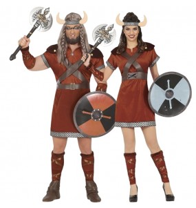 Nordische Krieger Kostüme für Paare