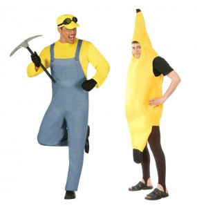 Mit dem perfekten Banane Minion-Duo kannst du auf deiner nächsten Faschingsparty für Furore sorgen.