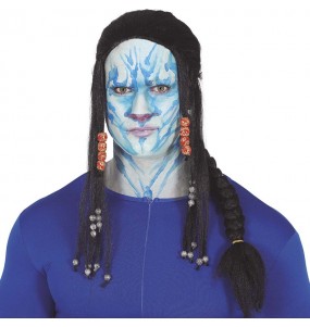 Avatar-Krieger-Perücke um Ihr Kostüm zu vervollständigen