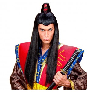 Lange Samurai-Perücke um Ihr Kostüm zu vervollständigen