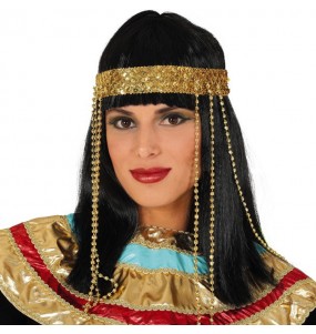 Ägyptische Perücke mit Stirnband