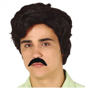 Pablo Escobar Perücke mit Schnurrbart