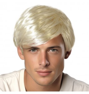 Kurze blonde Perücke für Männer um Ihr Kostüm zu vervollständigen