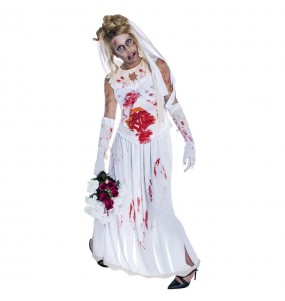 Zombie Braut Kostüm Frau für Halloween Nacht