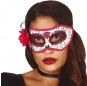 Catrina Maske mit Rose zur Vervollständigung Ihres Horrorkostüms