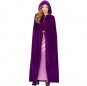 Mittelalterlicher lila Kapuzenumhang mit Kapuze um Ihr Kostüm zu vervollständigen