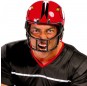 Roter Football-Helm um Ihr Kostüm zu vervollständigen