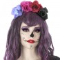 Mehrfarbiges Catrina-Stirnband zur Vervollständigung Ihres Horrorkostüms
