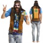 Hippie T-Shirt Erwachseneverkleidung für einen Faschingsabend