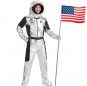 Silberner Astronaut Kostüm für Herren