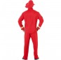 Rotes Feuerwehrmann Kostüm für Männer hinteres