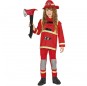 Roter Feuerwehrmann Kostüm für Jungen hinteres