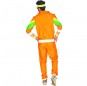 Orangefarbener Retro-Trainingsanzug Kostüm für Herren