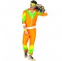Orangefarbener Retro-Trainingsanzug Kostüm für Herren