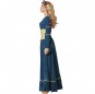 Blaue mittelalterliche Jungfrau Kostüm für Damen