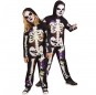 Buntes Skelett Kinderverkleidung für eine Halloween-Party
